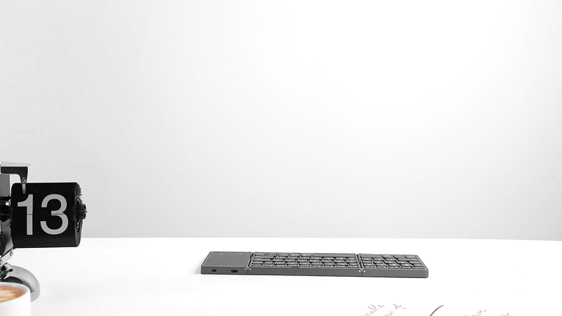 Foldable Wireless Bluetooth Keyboard Rechargeable Folding Portable Keyboards for PC Mac Smartphone Windows iOS Android